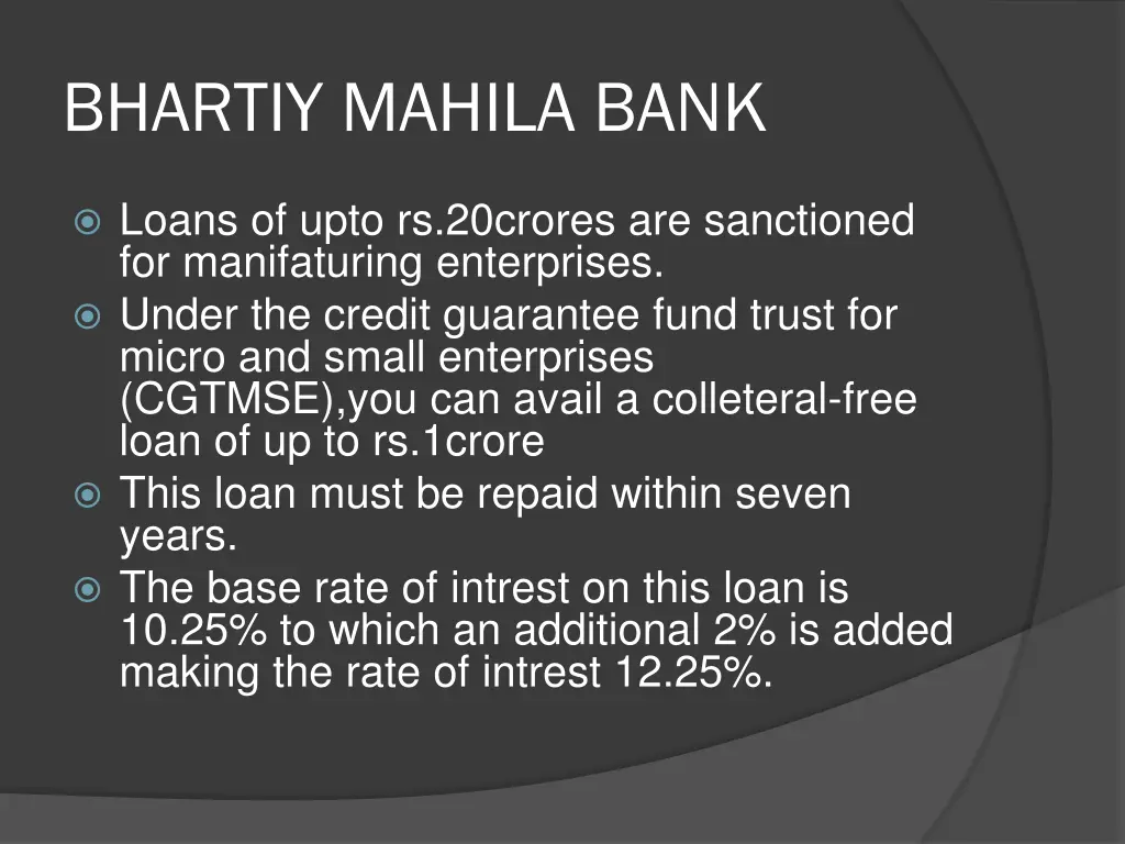 bhartiy mahila bank