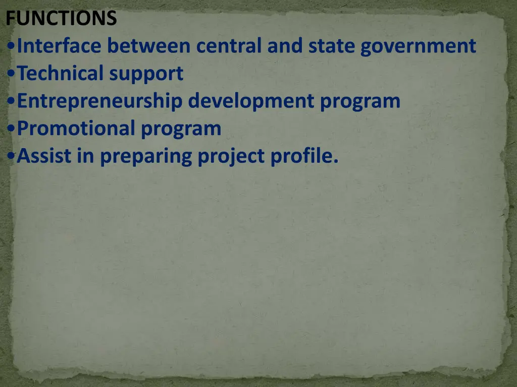 functions interface between central and state