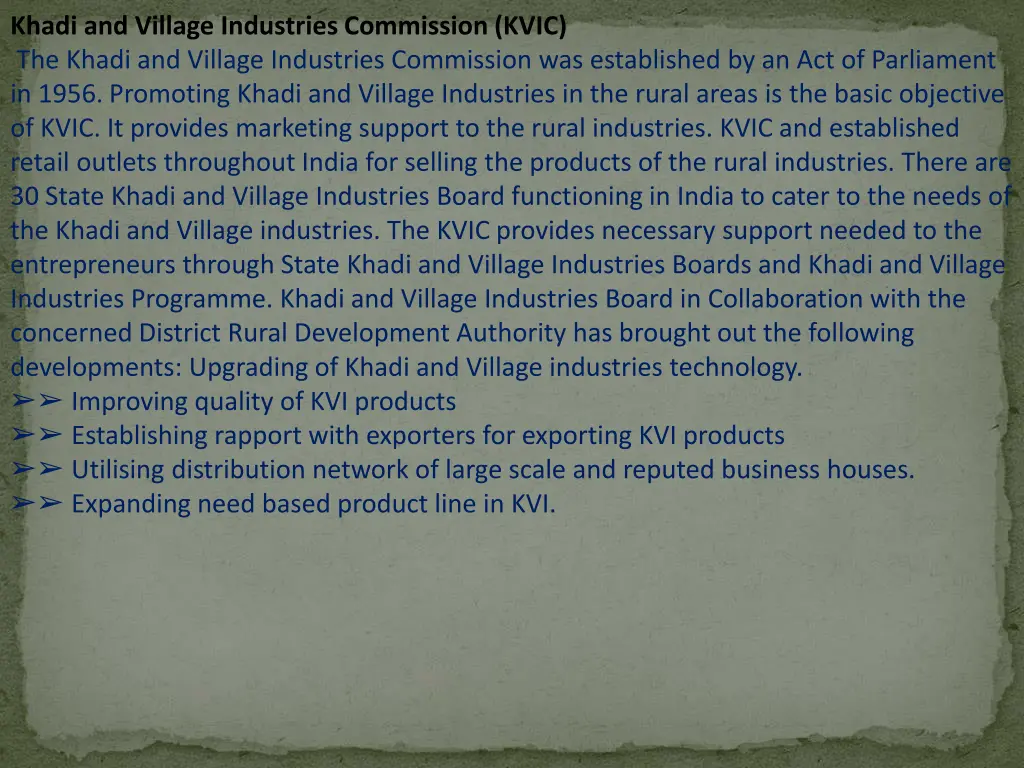 khadi and village industries commission kvic