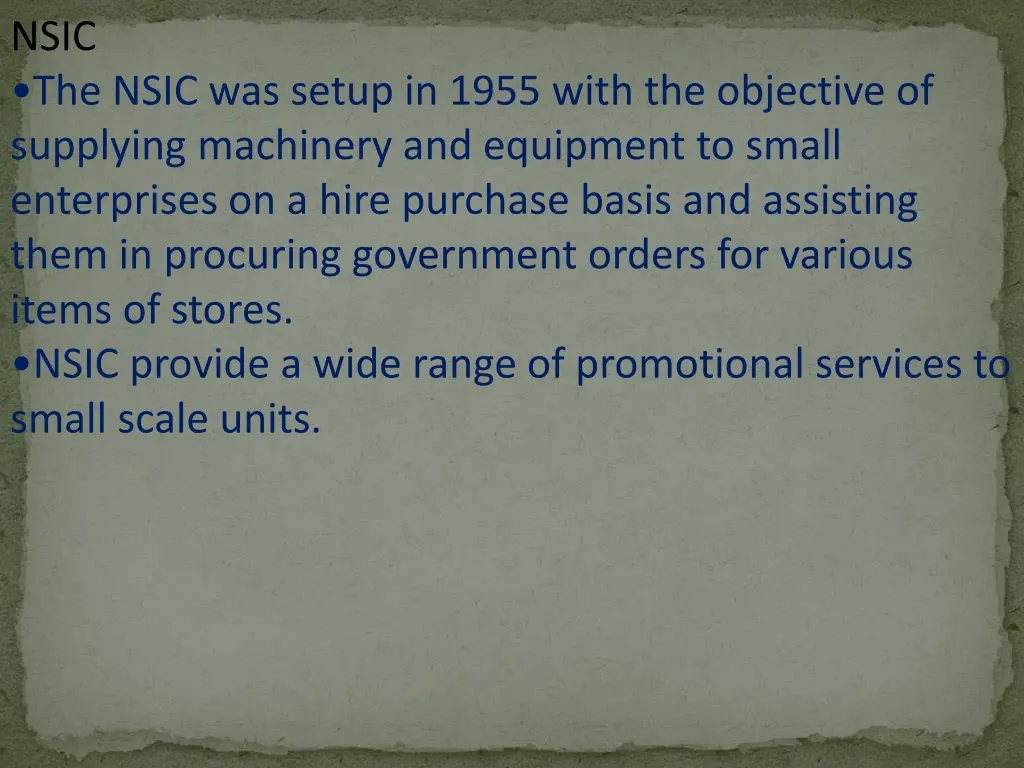 nsic the nsic was setup in 1955 with