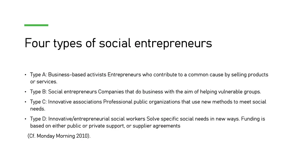 four types of social entrepreneurs four types