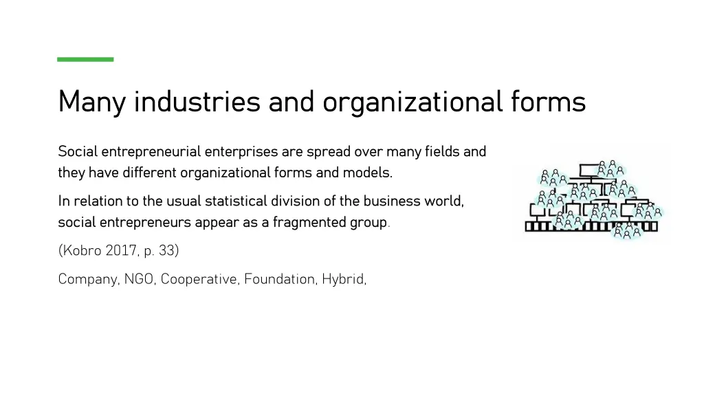 many industries and organizational forms many