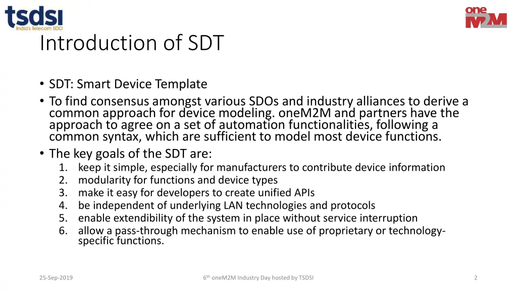 introduction of sdt