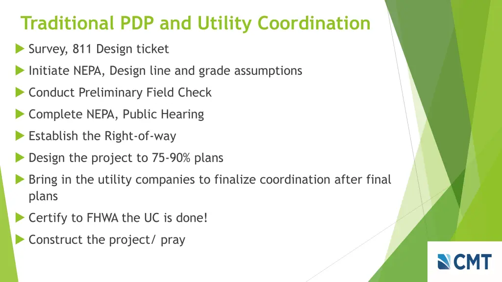 traditional pdp and utility coordination