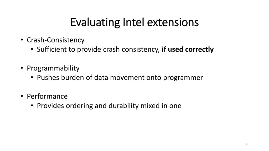 evaluating intel extensions evaluating intel