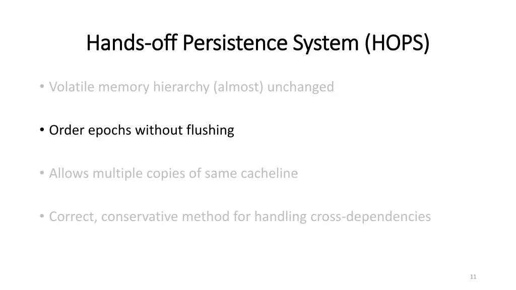 hands hands off persistence system hops 1