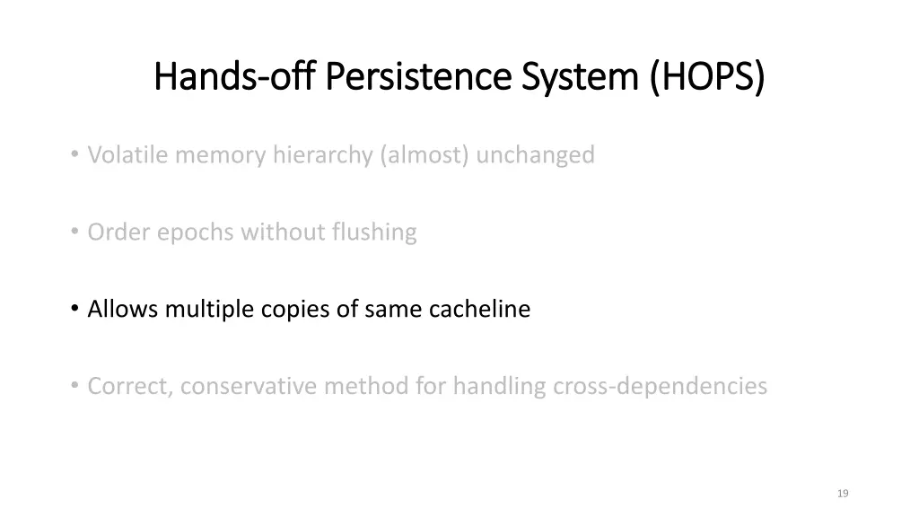 hands hands off persistence system hops 2