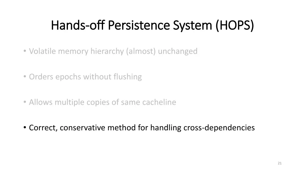 hands hands off persistence system hops 3