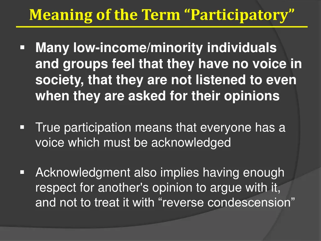 meaning of the term participatory 2