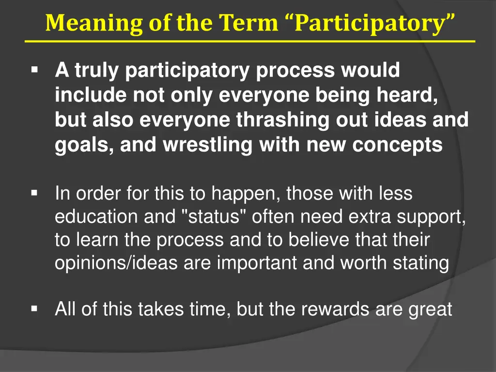 meaning of the term participatory 3