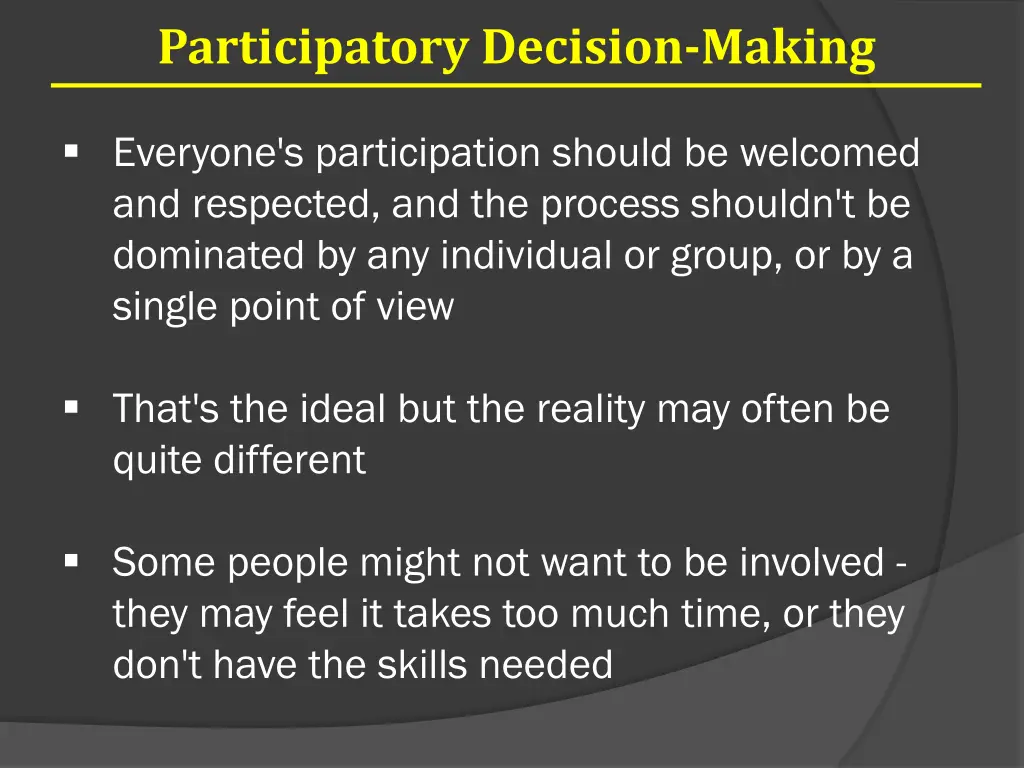 participatory decision making 2