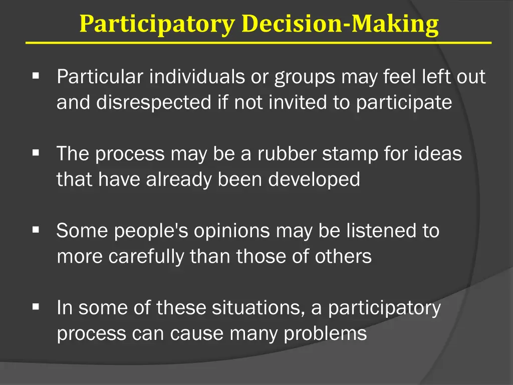 participatory decision making 3