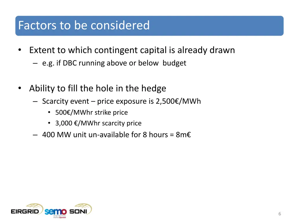 factors to be considered