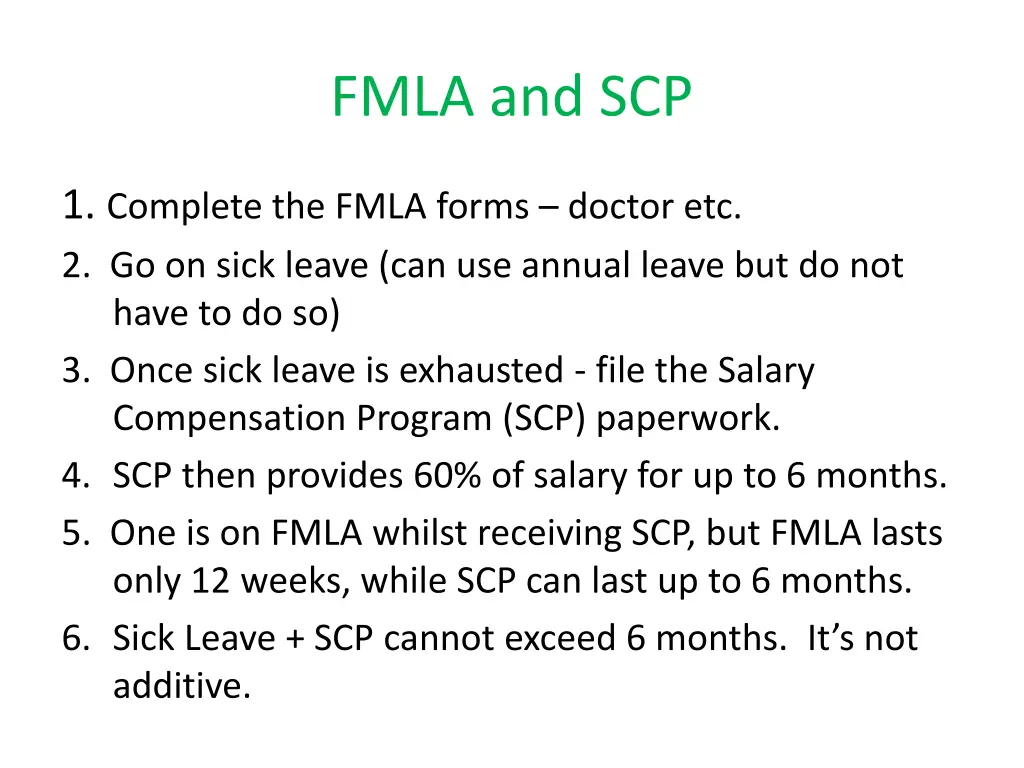 fmla and scp