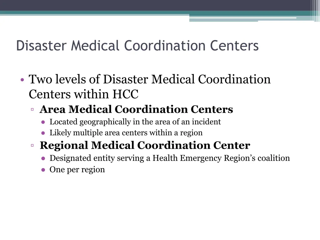 disaster medical coordination centers 1