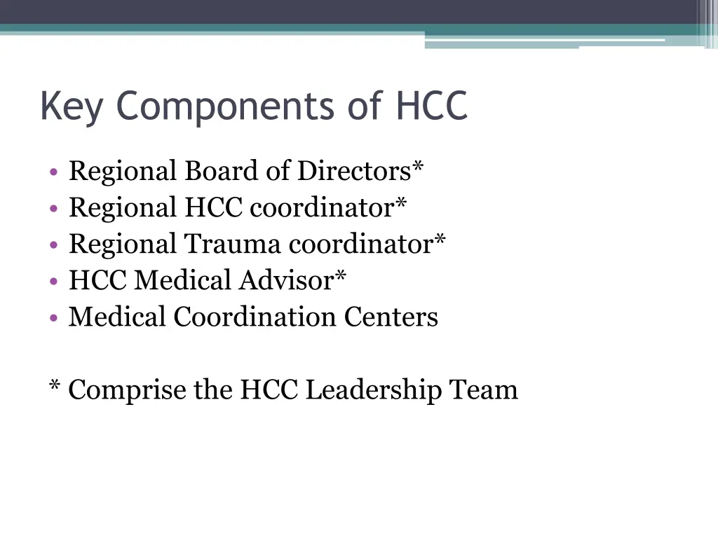 key components of hcc