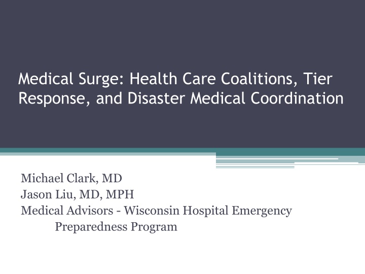 medical surge health care coalitions tier