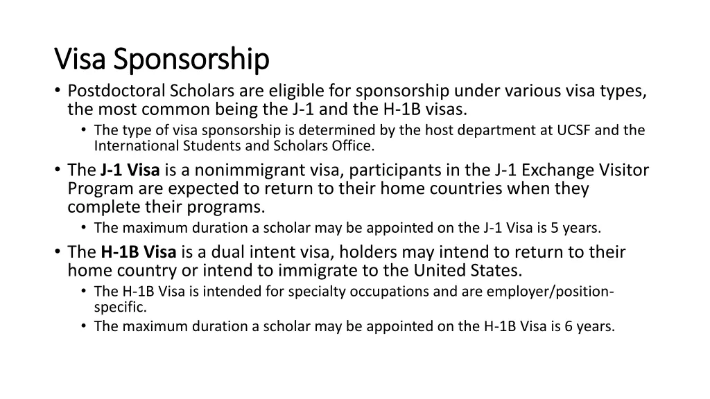 visa sponsorship visa sponsorship postdoctoral