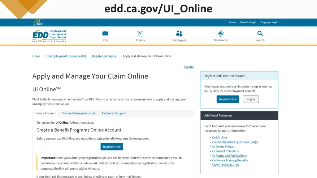 edd ca gov ui online