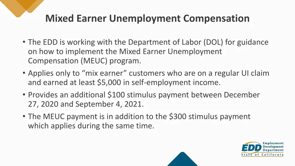 mixed earner unemployment compensation