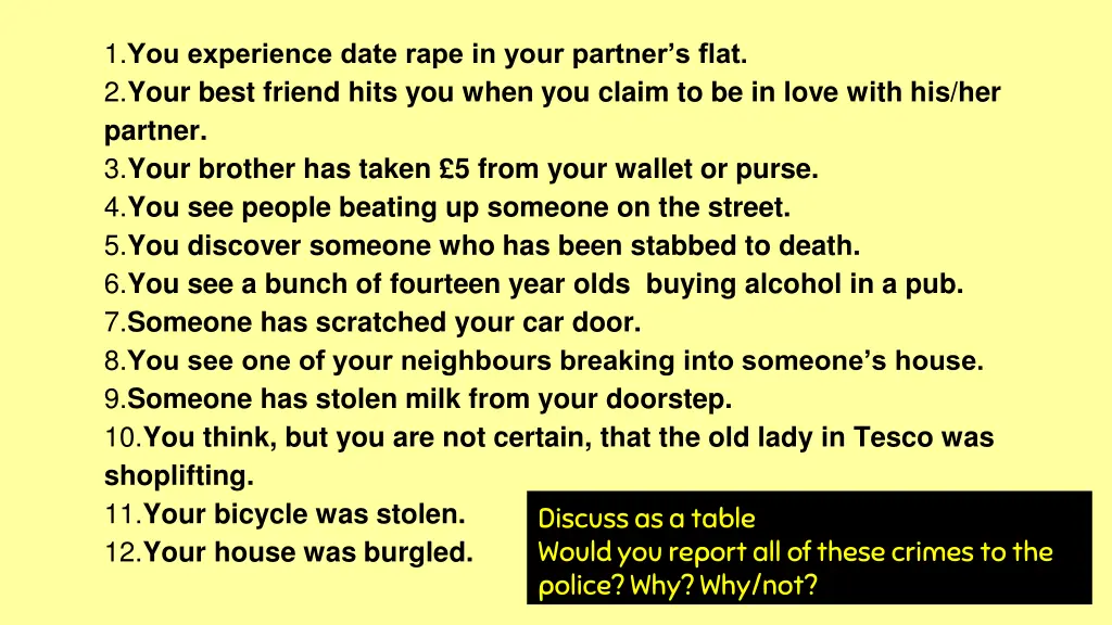 1 you experience date rape in your partner s flat