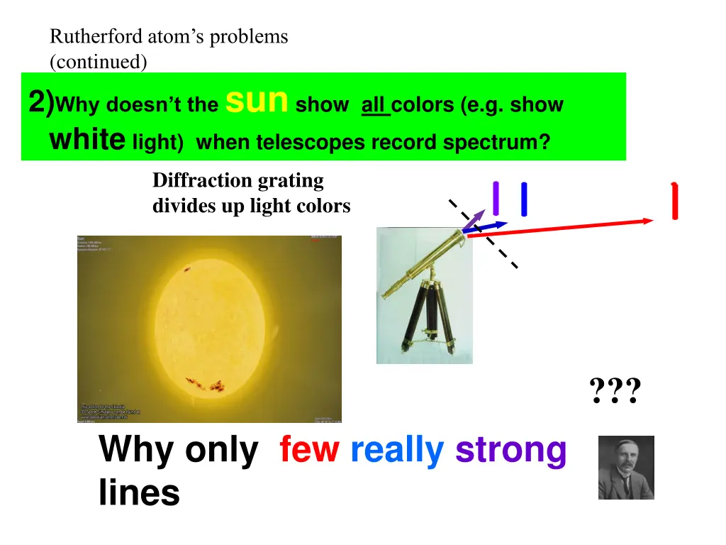 rutherford atom s problems continued