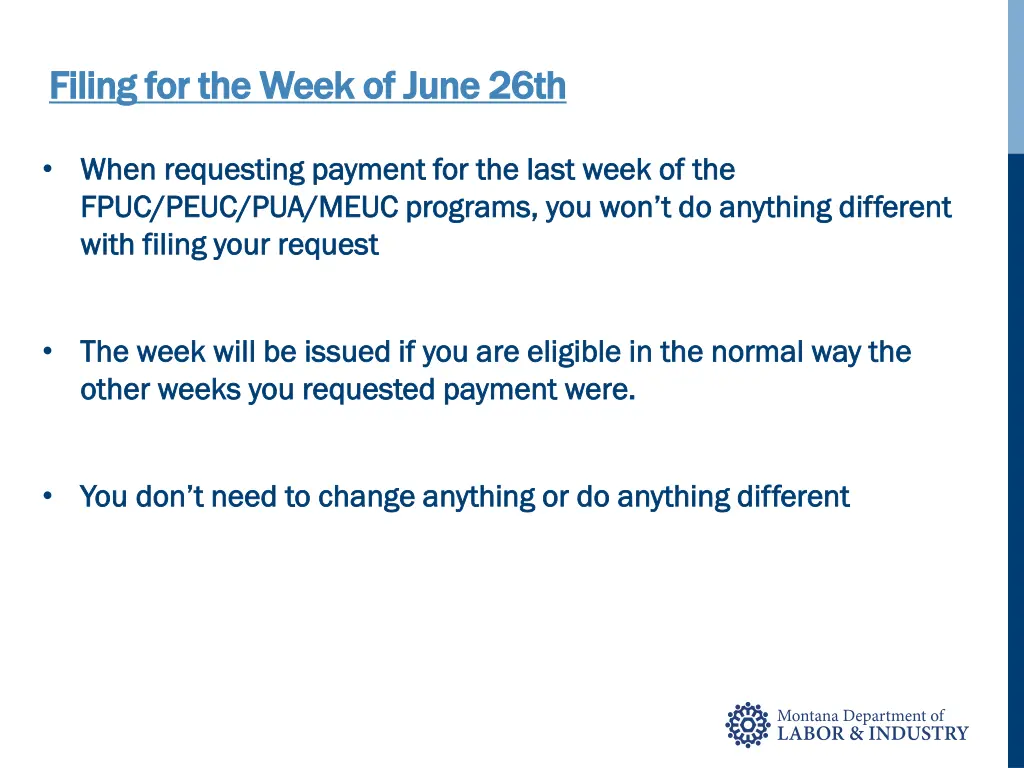 filing for the week of june 26th filing