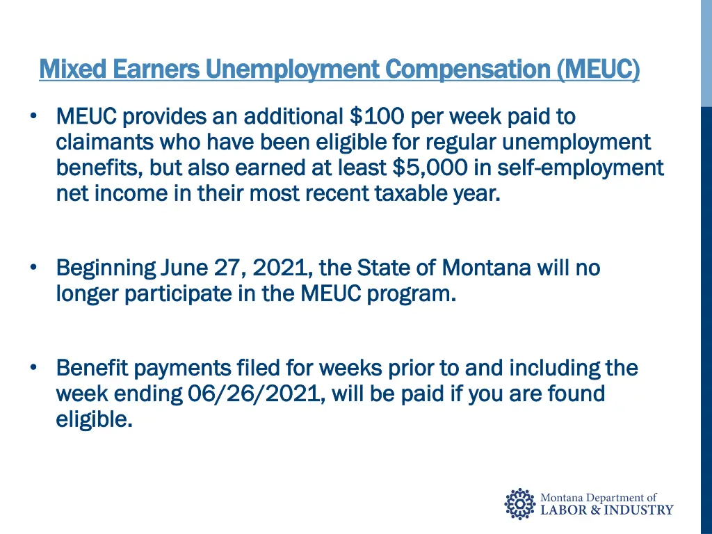 mixed earners unemployment compensation meuc