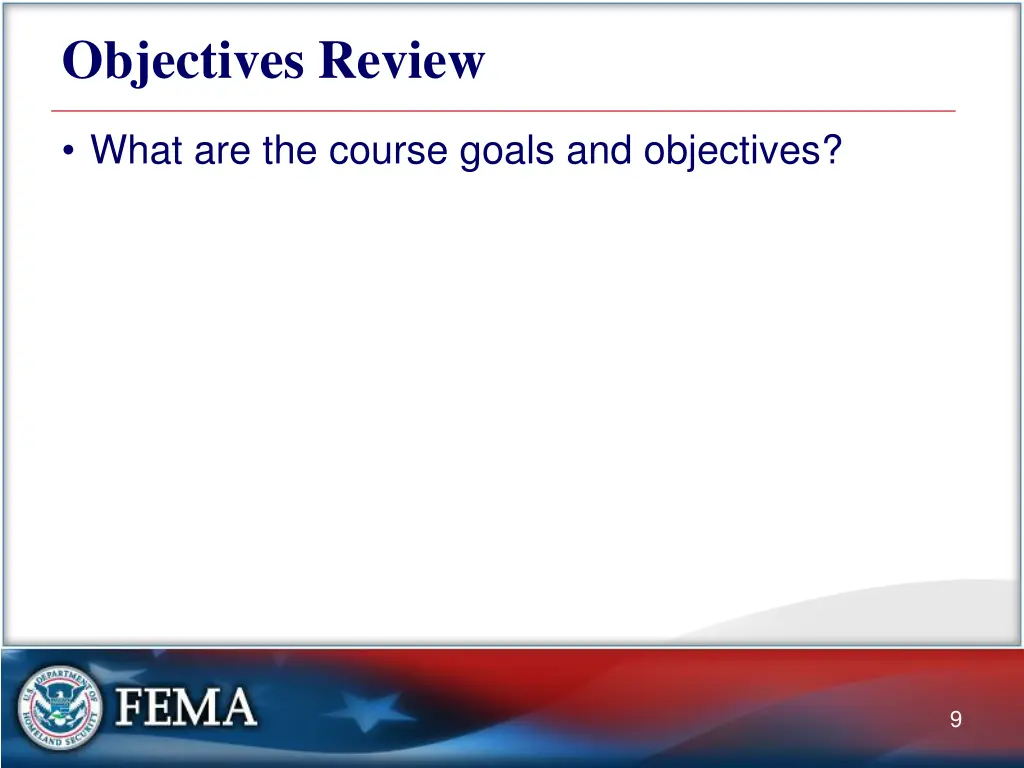 objectives review