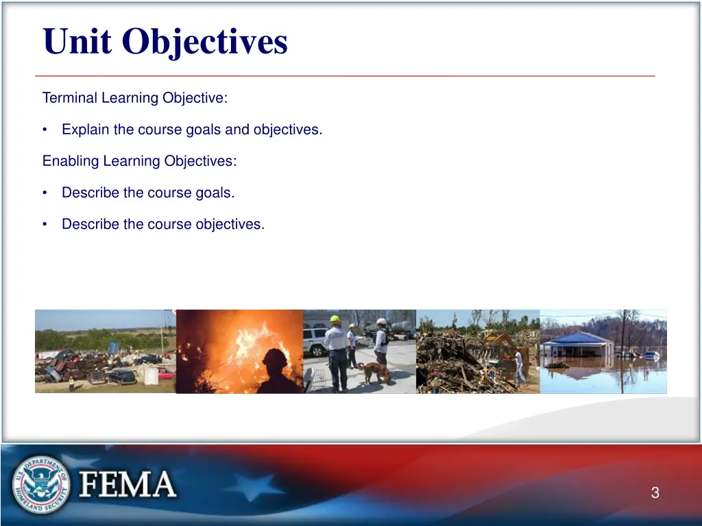 unit objectives