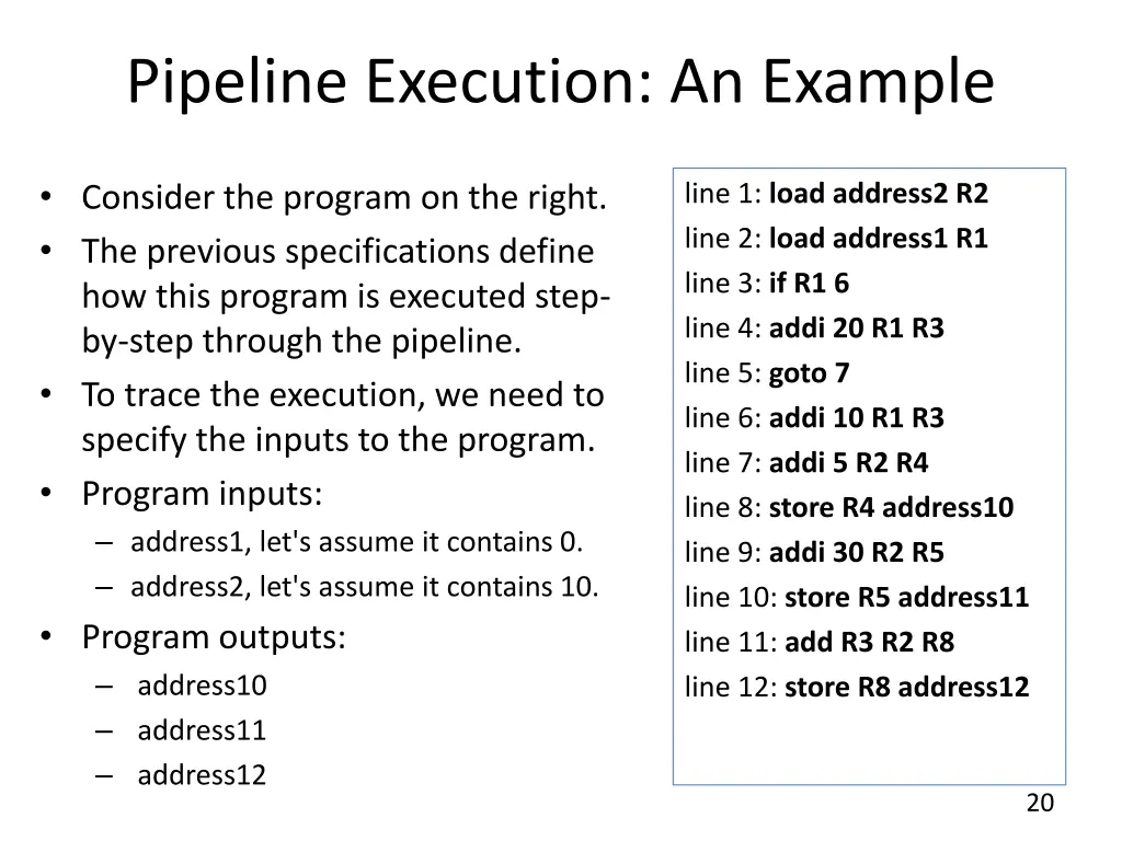 pipeline execution an example 1