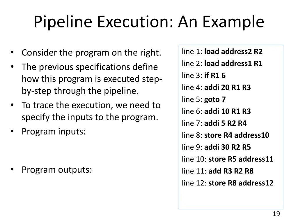 pipeline execution an example