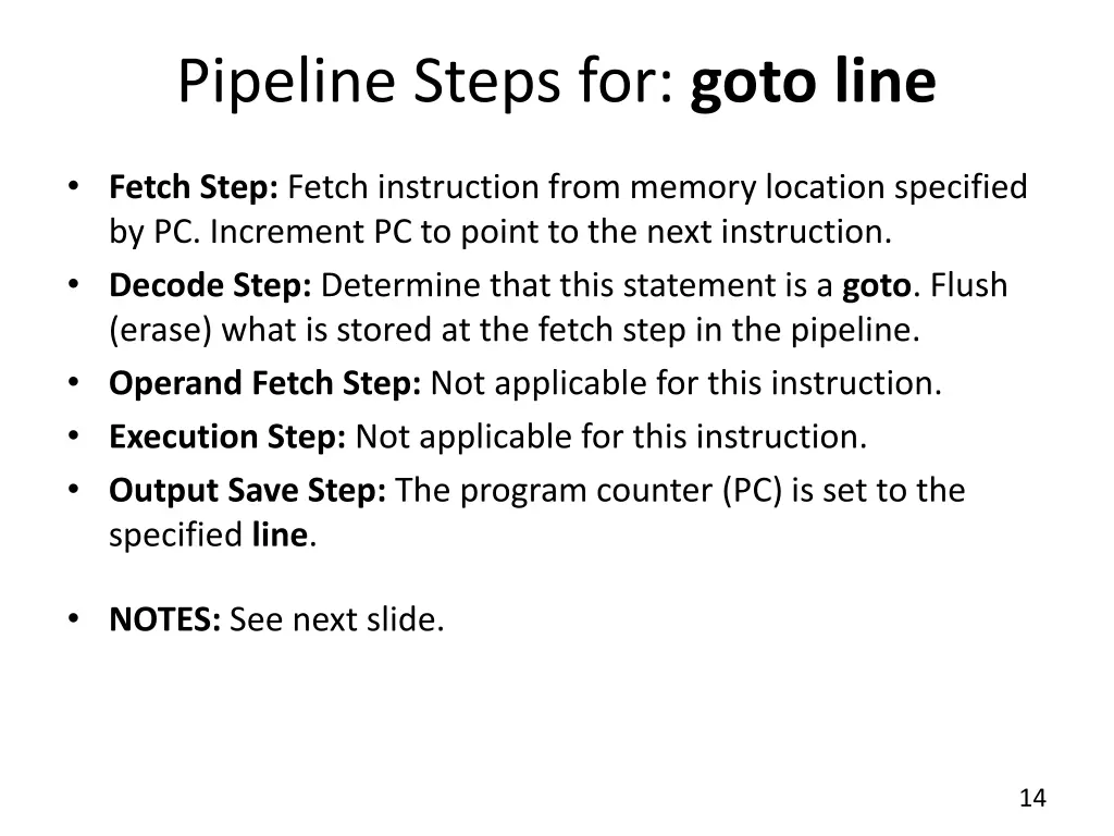 pipeline steps for goto line 1