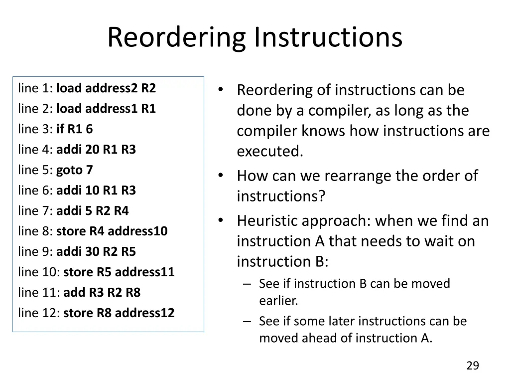 reordering instructions 2