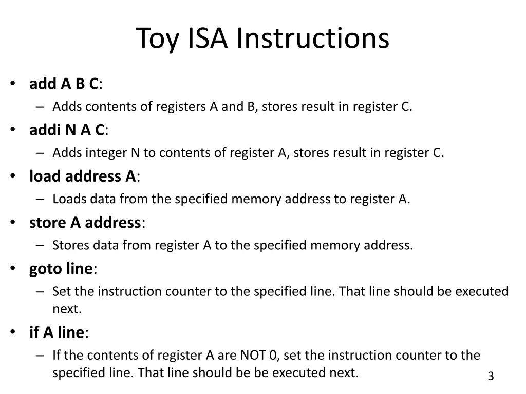 toy isa instructions