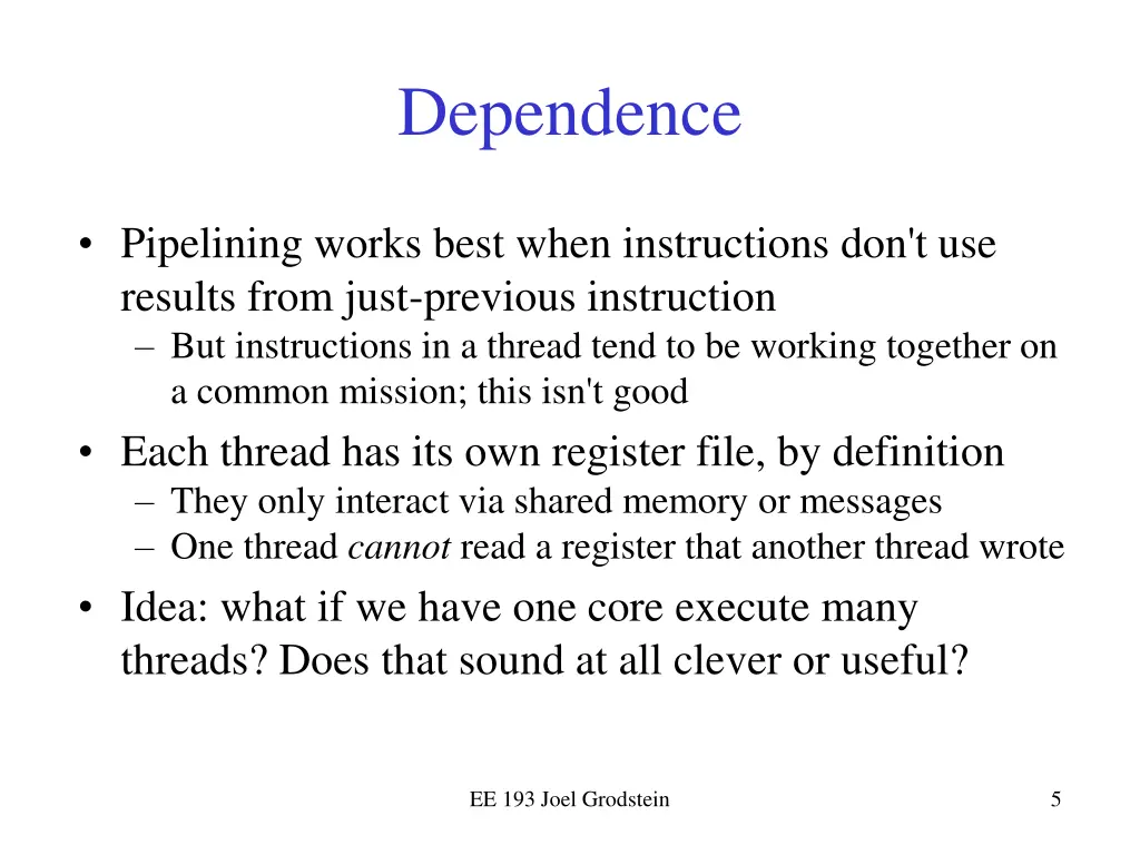 dependence