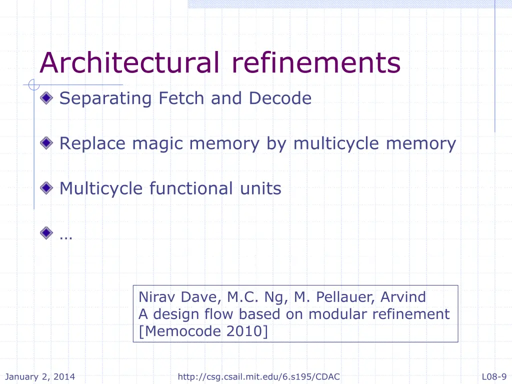 architectural refinements separating fetch