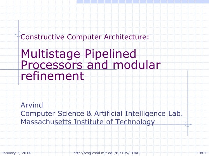 constructive computer architecture multistage