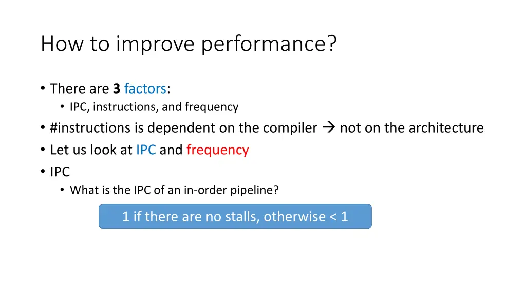 how to improve performance