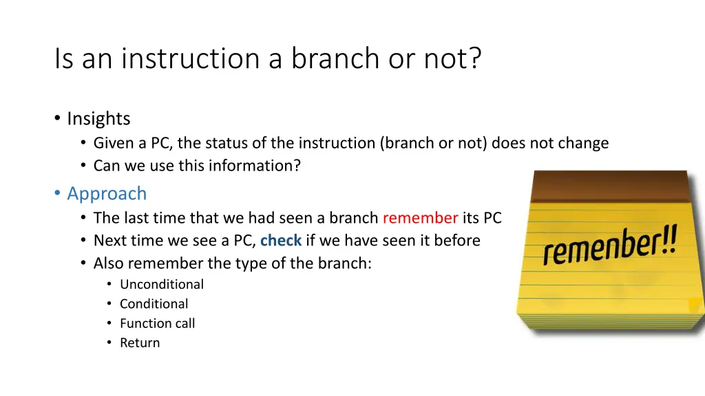 is an instruction a branch or not