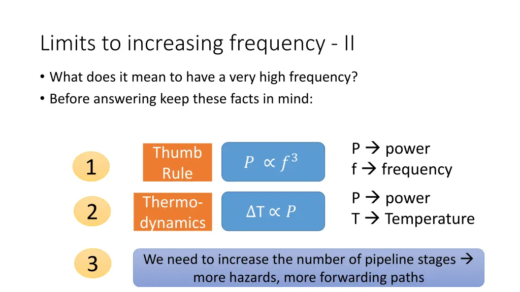 limits to increasing frequency ii