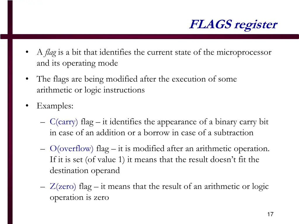 flags register 1