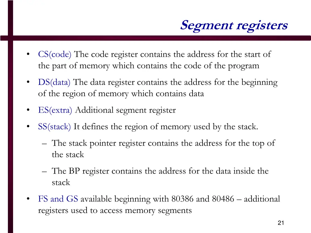 segment registers