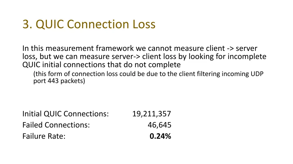 3 quic connection loss