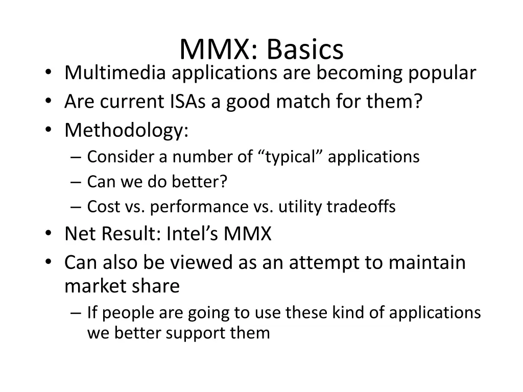 mmx basics