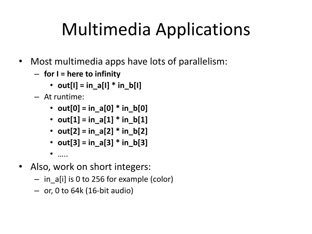 multimedia applications