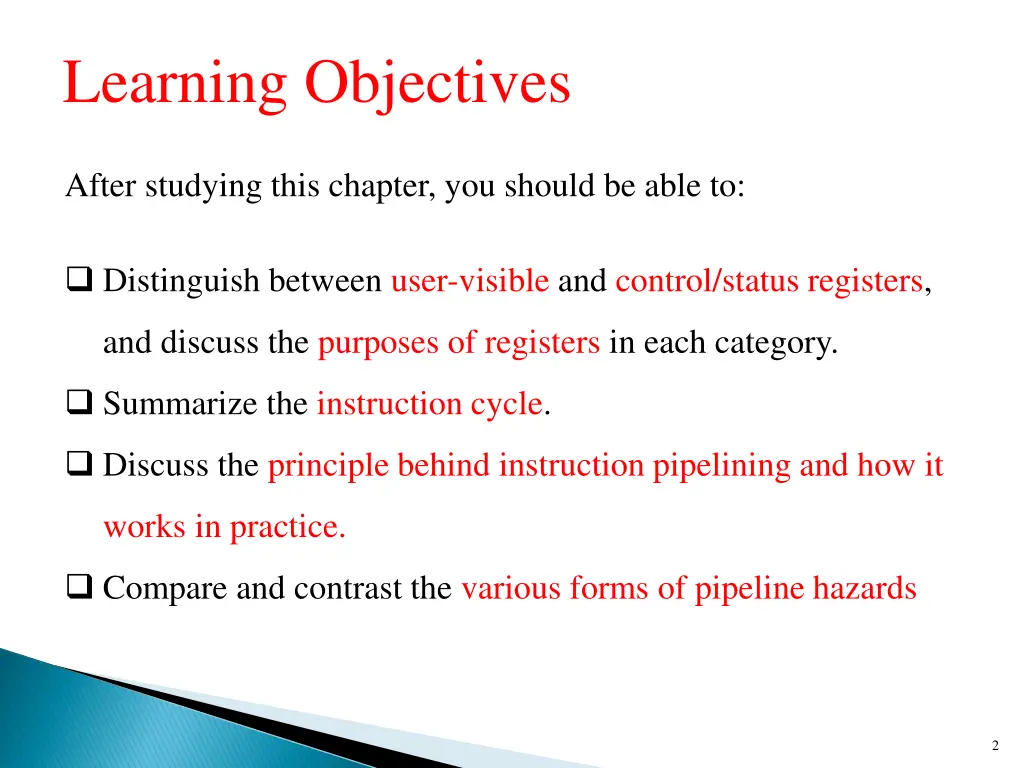 learning objectives