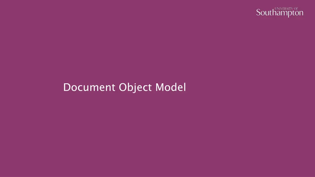 document object model