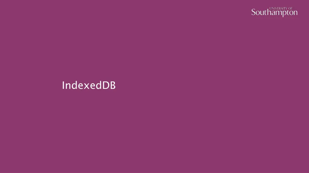 indexeddb