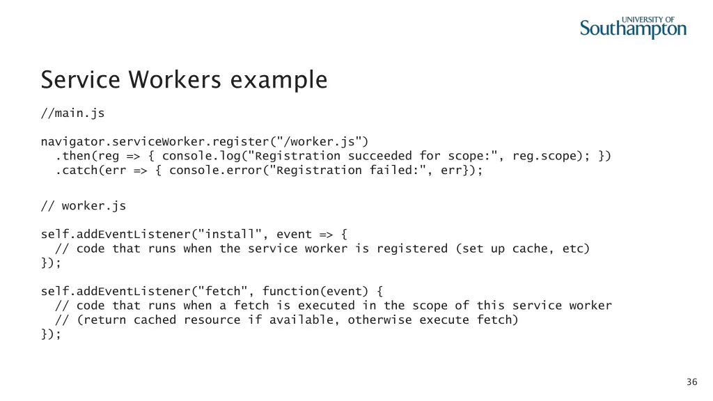 service workers example